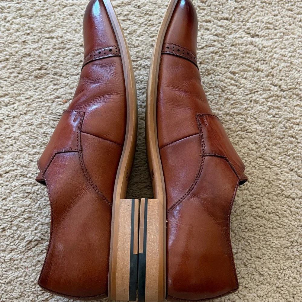 Stacy Adam’s cognac leather monk strap loafer dress shoe 12M - Picture 10 of 13
